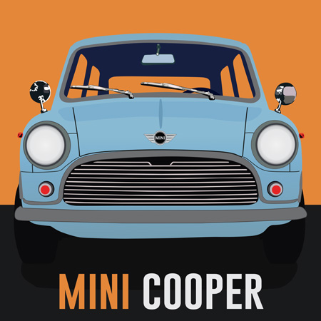 Luis Ramirez Mini Cooper Vector Illustration
