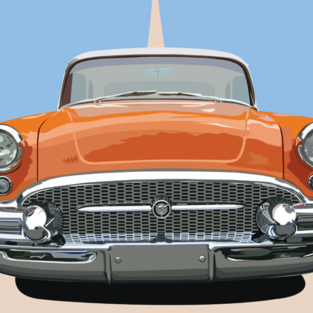 Classic Car Illustration by Luis Ramirez